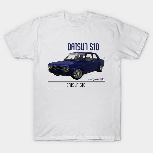 Datsun 510 Dark Blue T-Shirt by PjesusArt